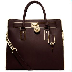 Brown Hamilton Specchio Large North South Tote